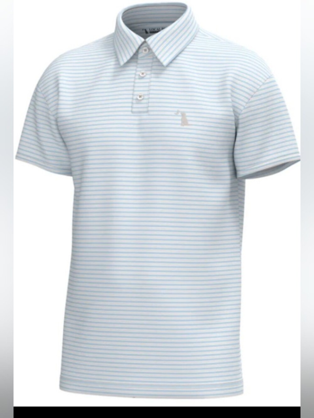 Brand New W/O Tag LOCAL BOY Large Surfside Polo In Ice Blue